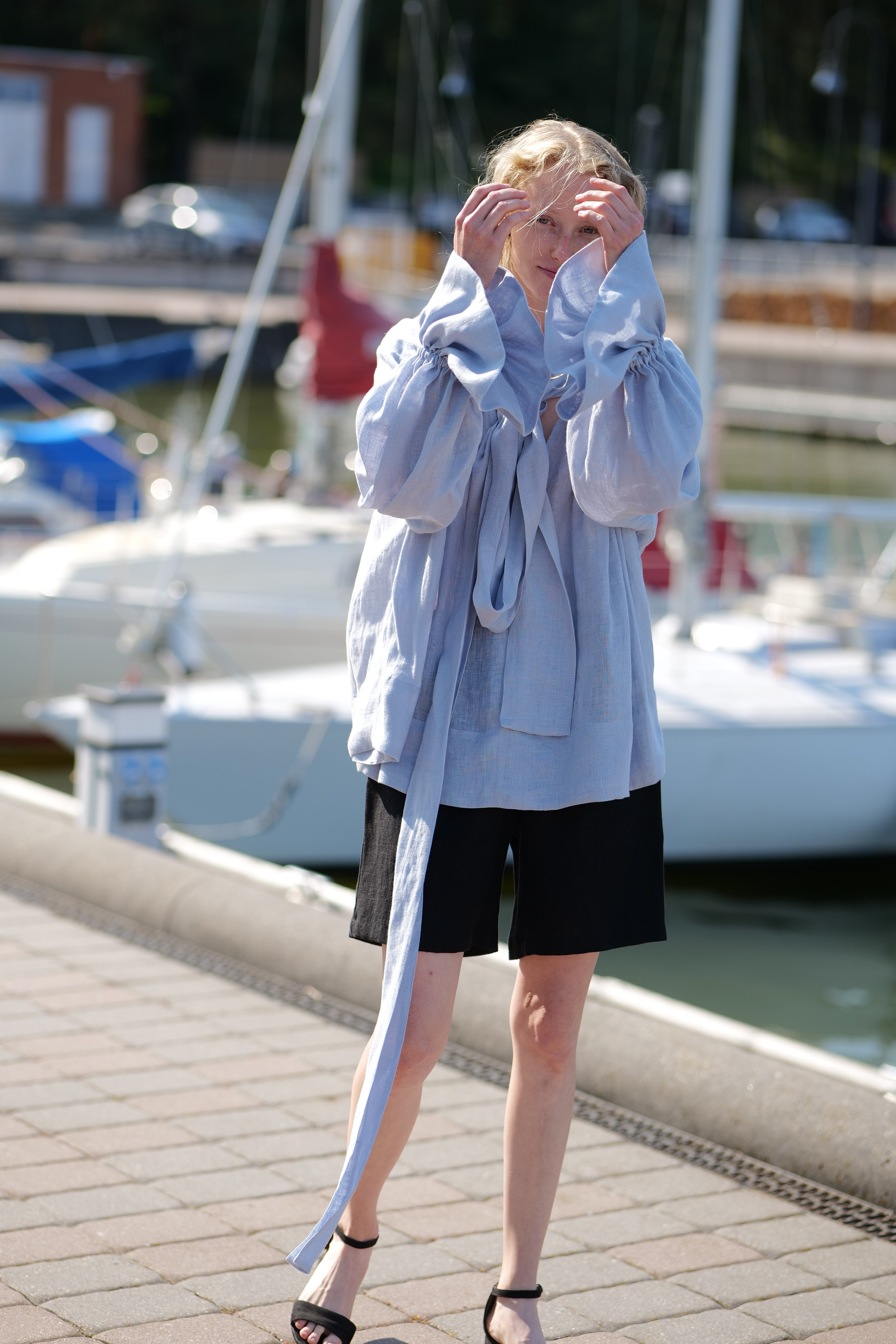 Glamorous Linen Blouse Charlotte T51 Old Linen Mill