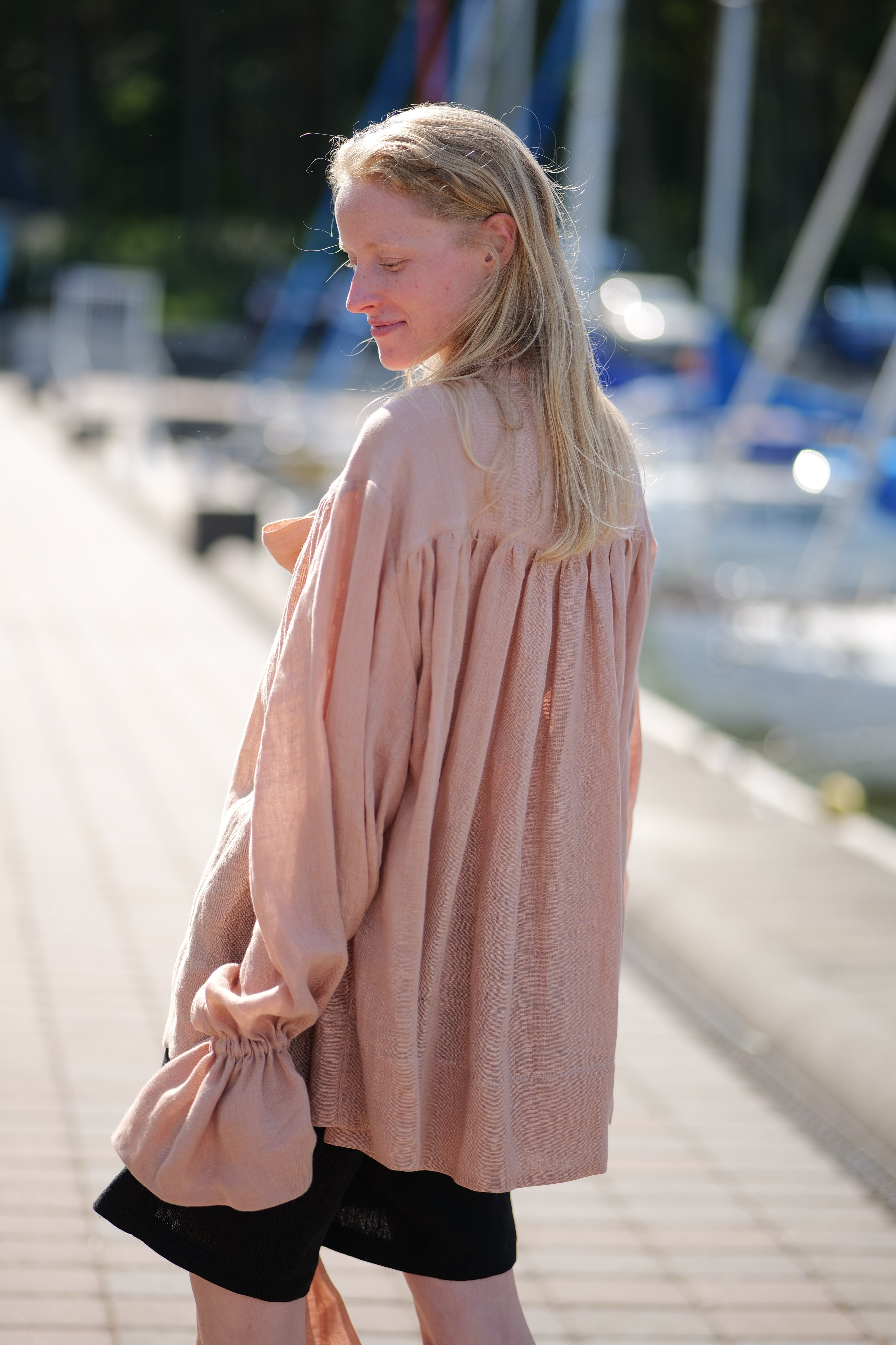 Glamorous Linen Blouse Charlotte T50 Old Linen Mill