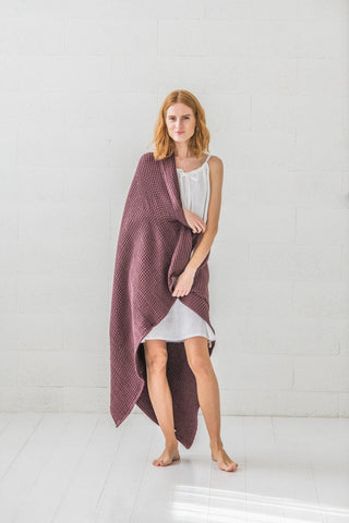 Handmade Gift Idea Cozy Linen Throw Blanket Old Linen Mill 