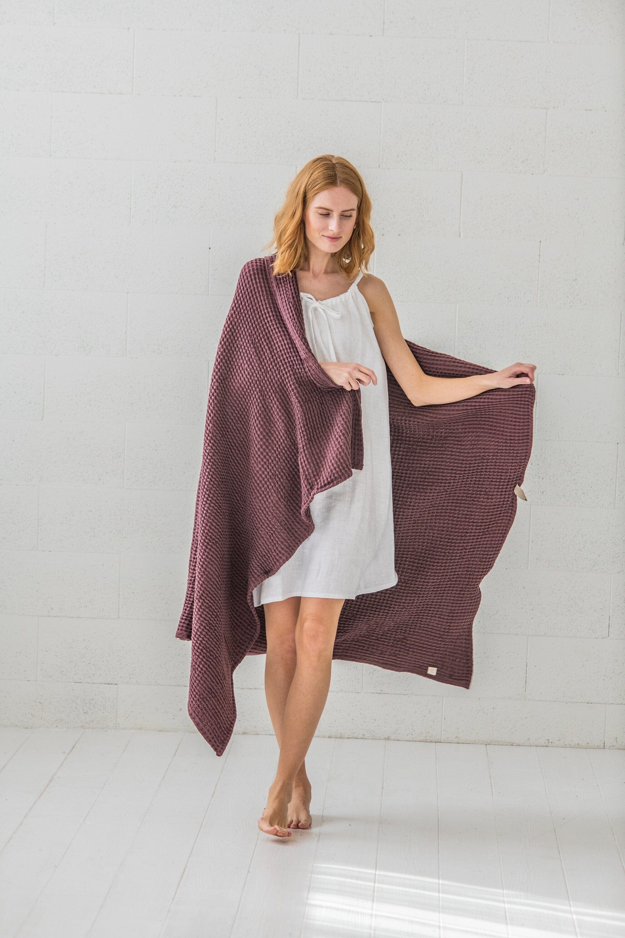 Handmade Gift Idea Cozy Linen Throw Blanket Old Linen Mill 
