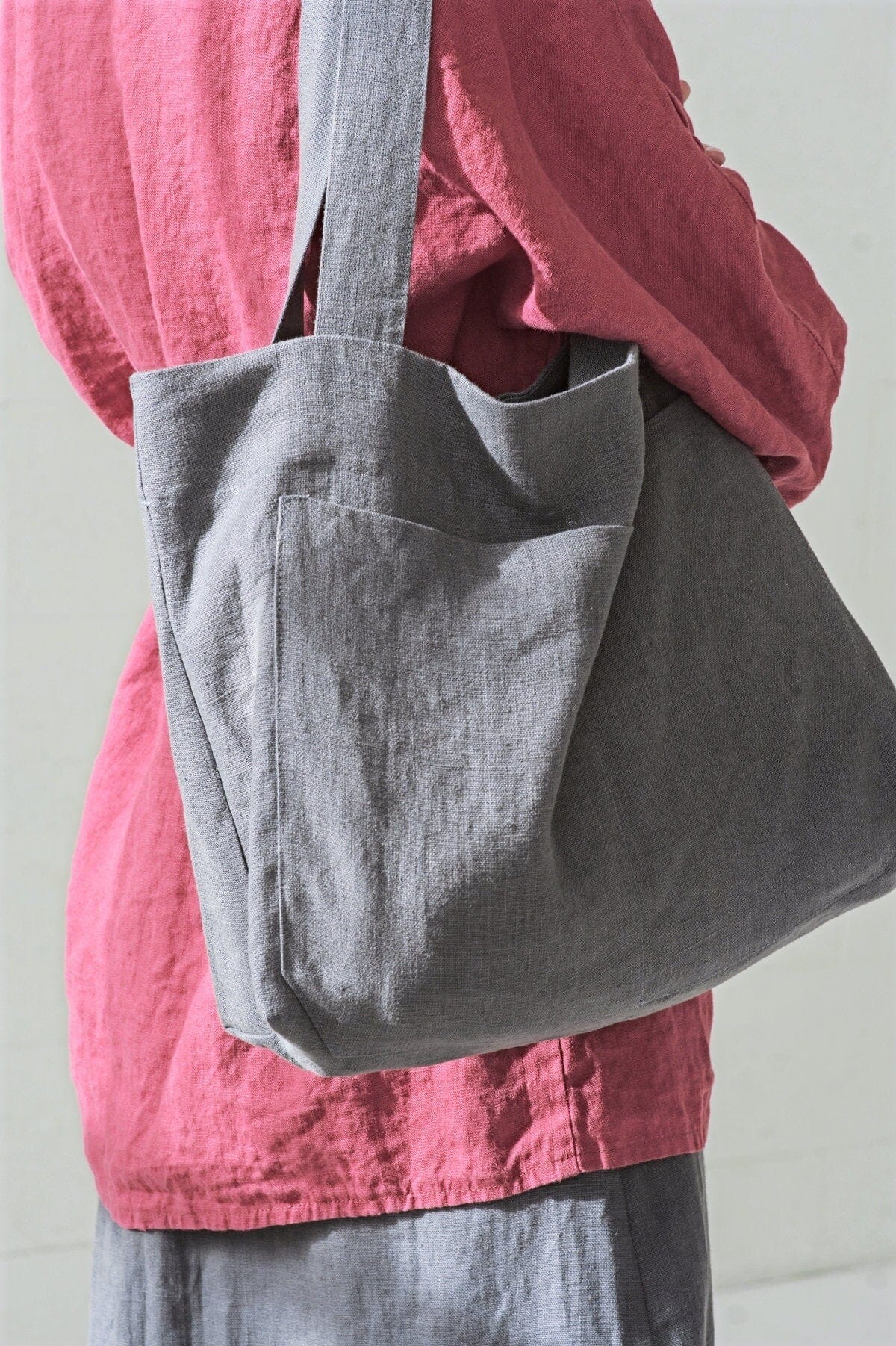 Handmade Heavy Linen Tote Bag Old Linen Mill 