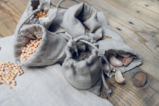 Handmade Linen Apron and Bags Gardening Set Old Linen Mill 