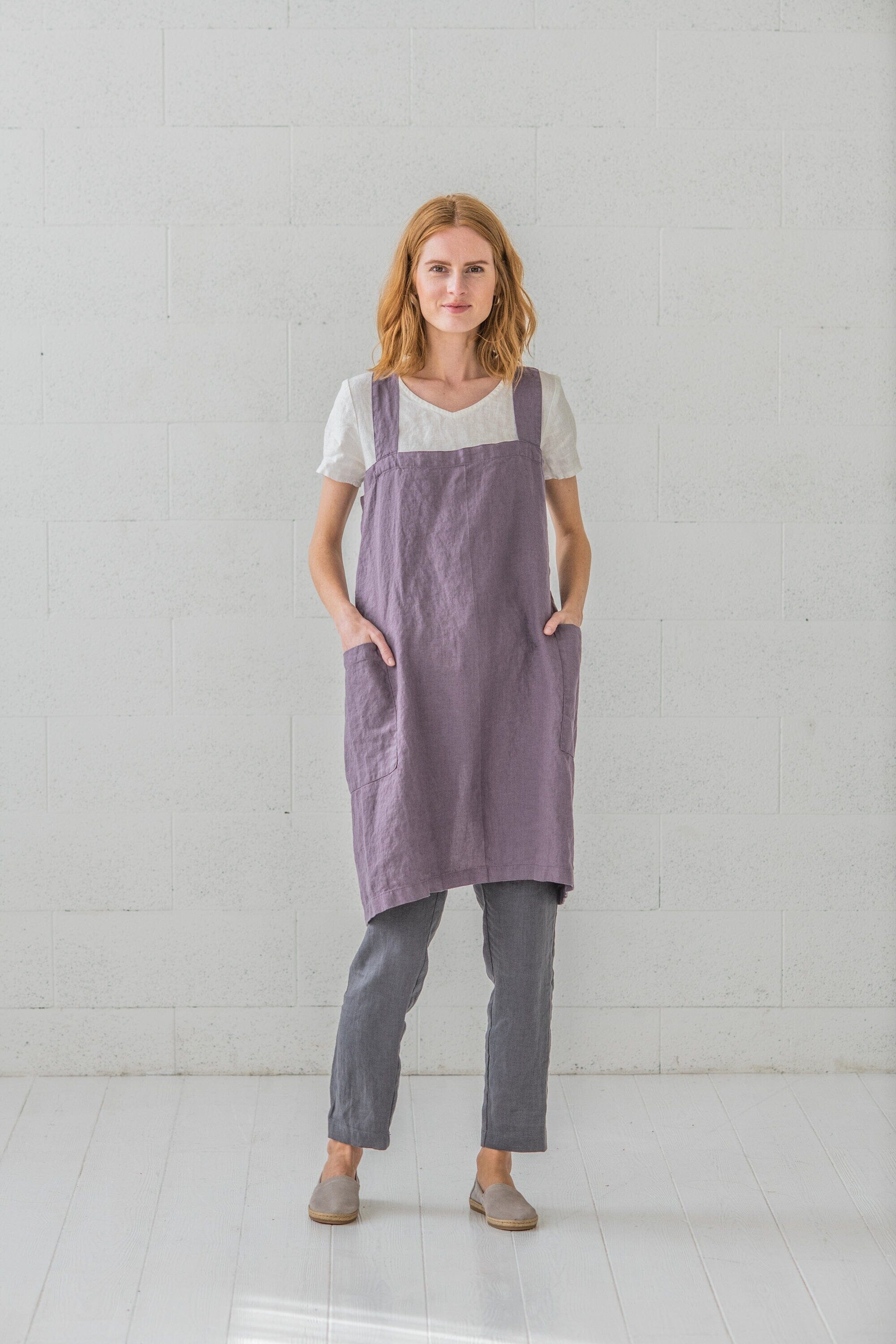 Handmade Linen Apron and Bags Gardening Set Old Linen Mill 