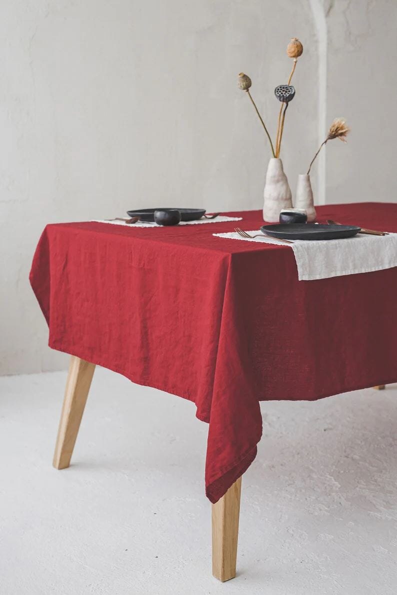 Handmade Linen Tablecloth Gift Decor Old Linen Mill 