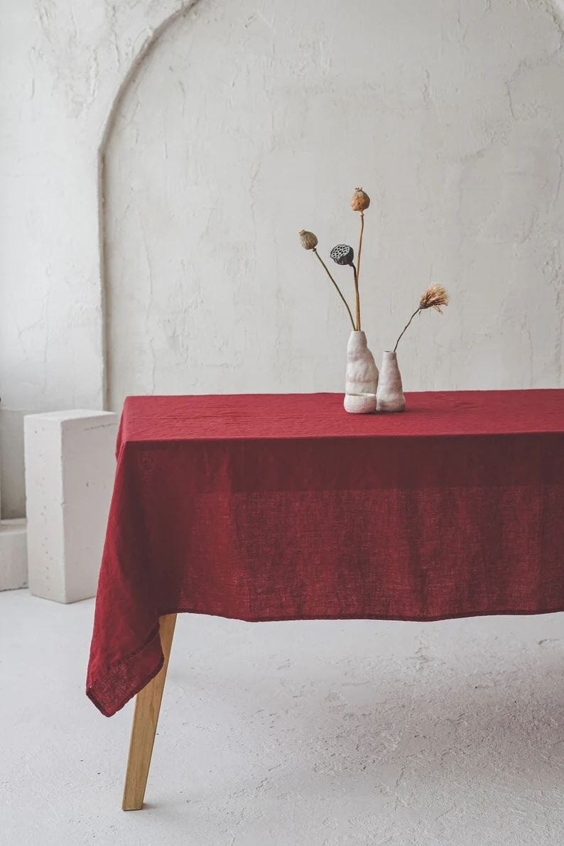 Handmade Linen Tablecloth Gift Decor Old Linen Mill 