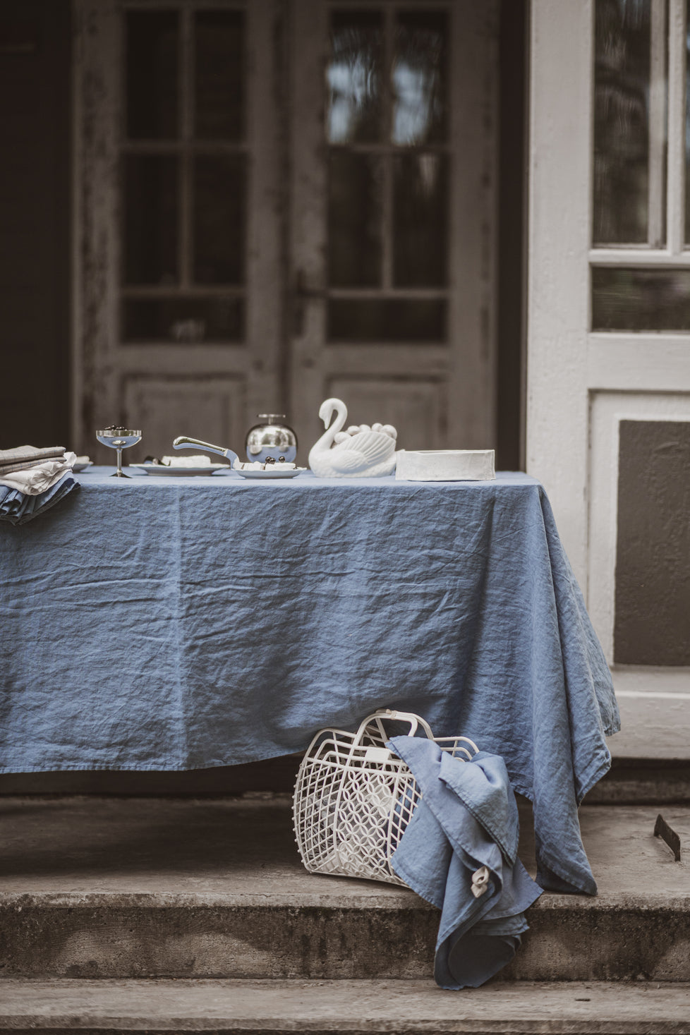 Handmade Linen Tablecloth in Various Colors Old Linen Mill
