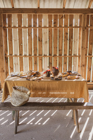 Handmade Linen Tablecloth in Various Colors Old Linen Mill