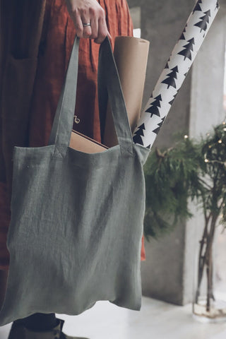 Handmade Linen Tote Bag Old Linen Mill 