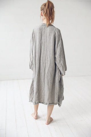 Handmade Long Linen Bathrobe Old Linen Mill 