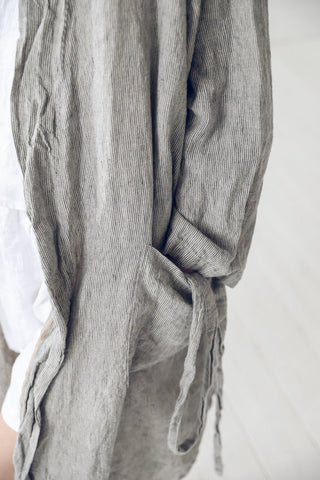 Handmade Long Linen Bathrobe Old Linen Mill 