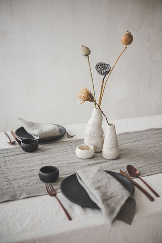 Handmade Table Linen Decor with Ruffles Old Linen Mill 