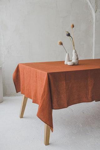 Handmade Table Linen Gift Decor Old Linen Mill Ivory 140 x 170 cm; 55.1" x 67" 