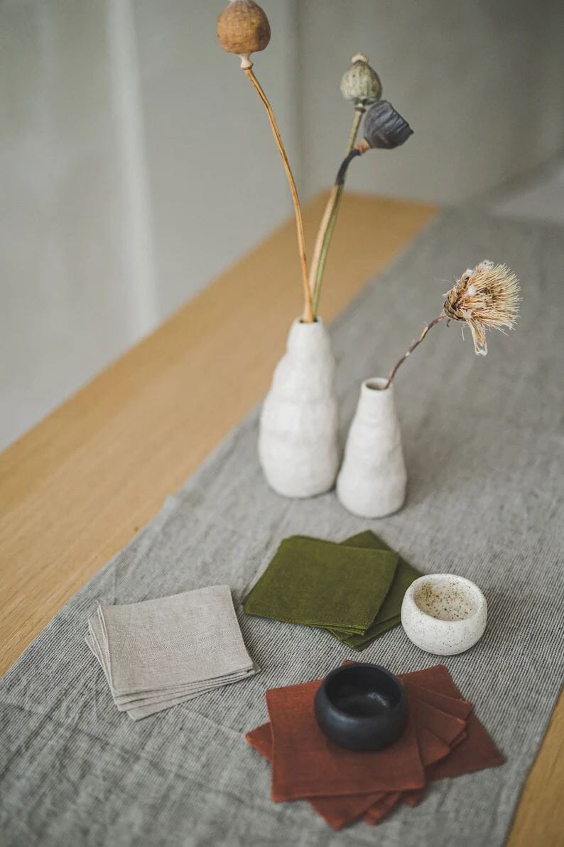 Handmade Table Linen Mug Coasters Old Linen Mill 