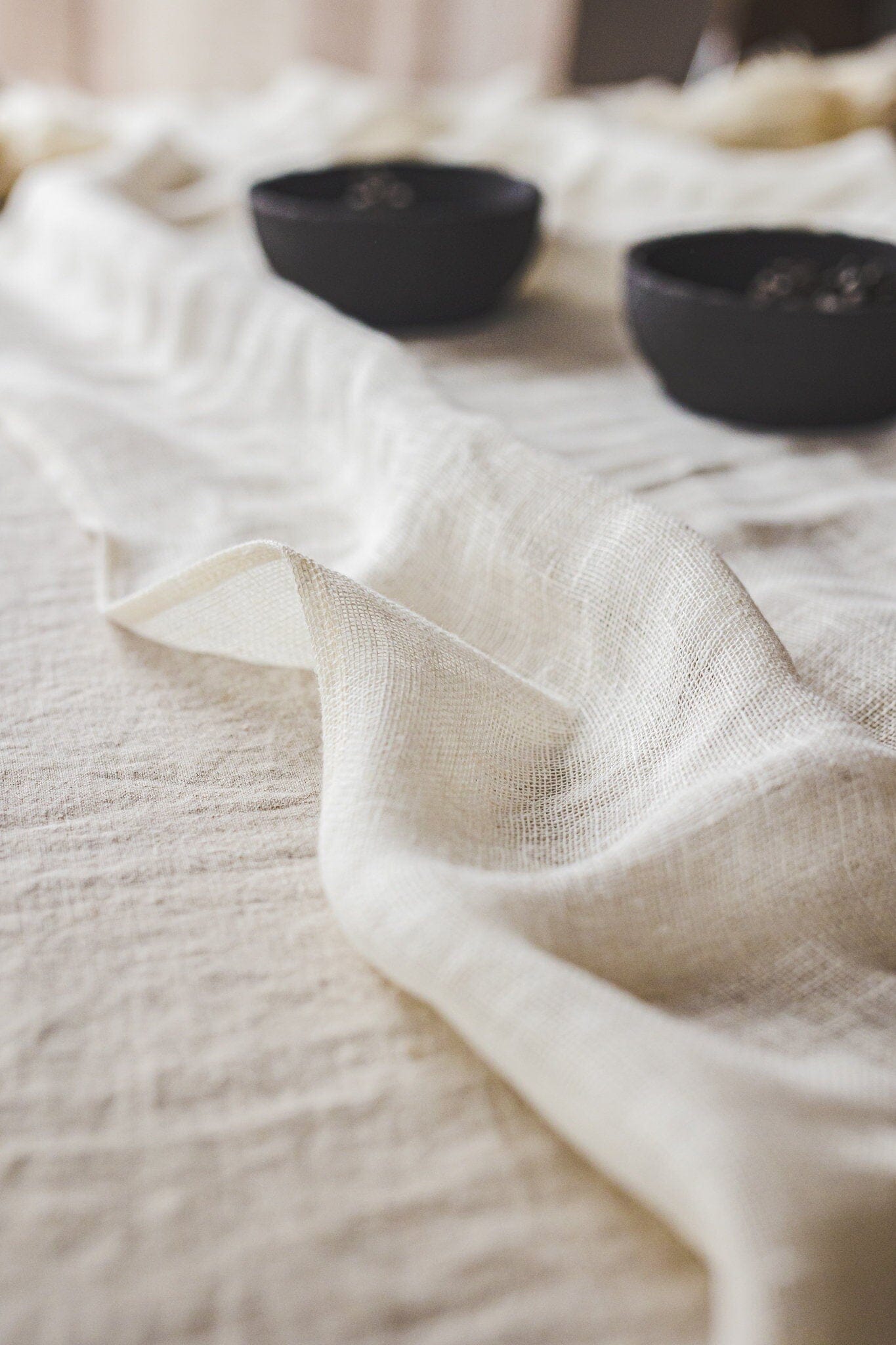 Handmade Table Linen Runner Decor Old Linen Mill 