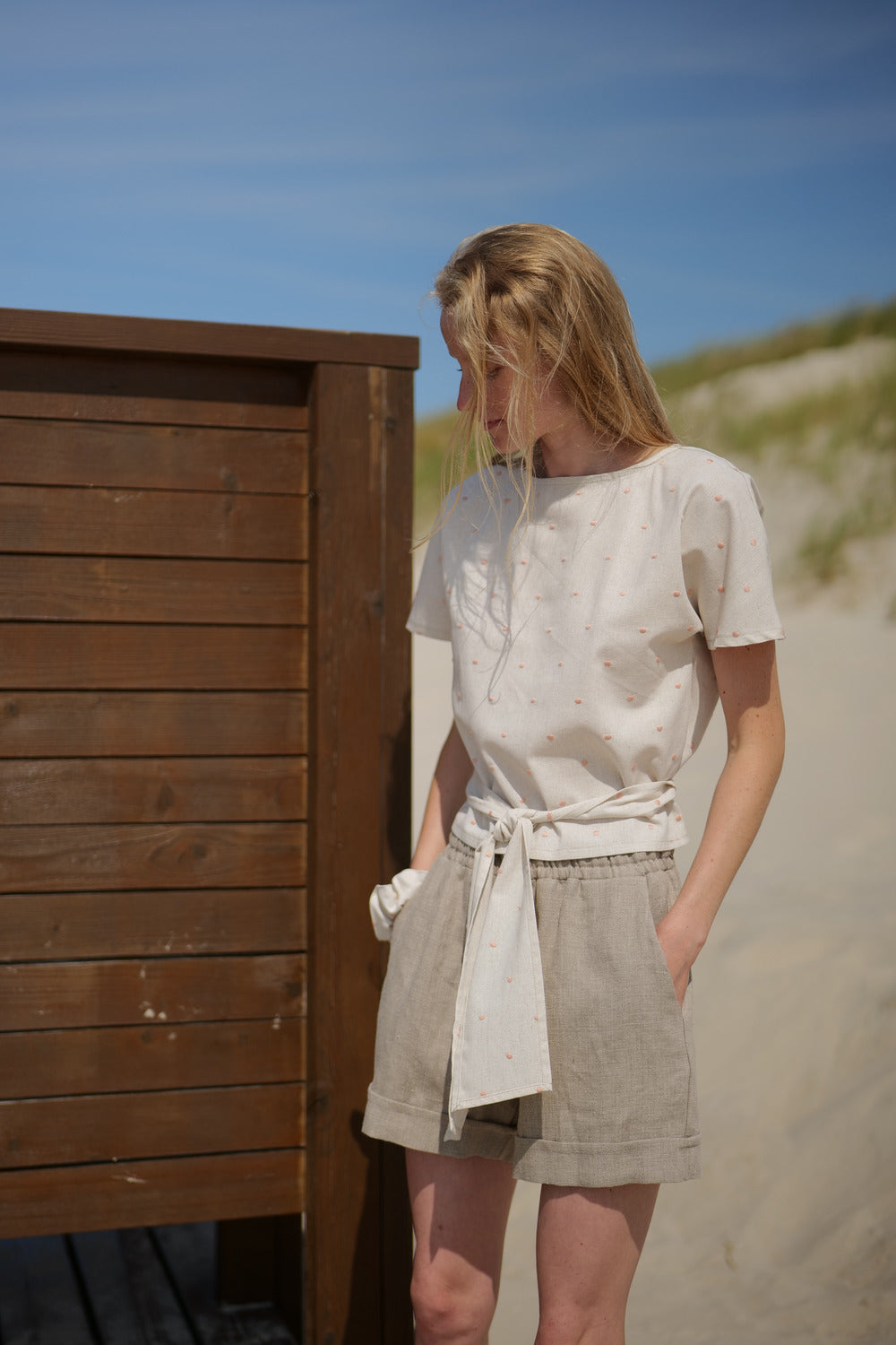 Heavy Linen Mini Shorts SH02 Old Linen Mill