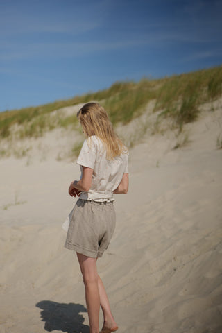 Heavy Linen Mini Shorts SH02 Old Linen Mill