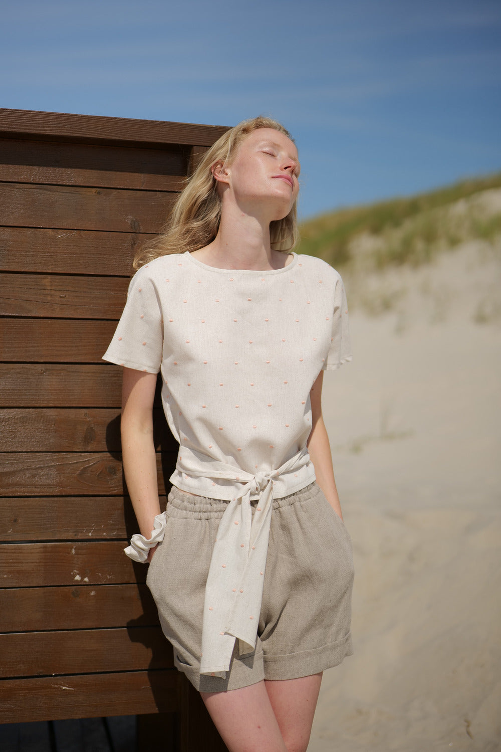 Heavy Linen Mini Shorts SH02 Old Linen Mill