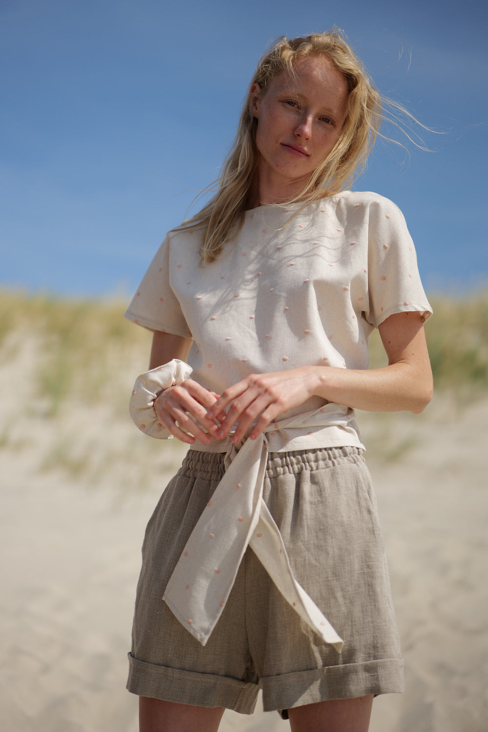 Heavy Linen Mini Shorts SH02 Old Linen Mill