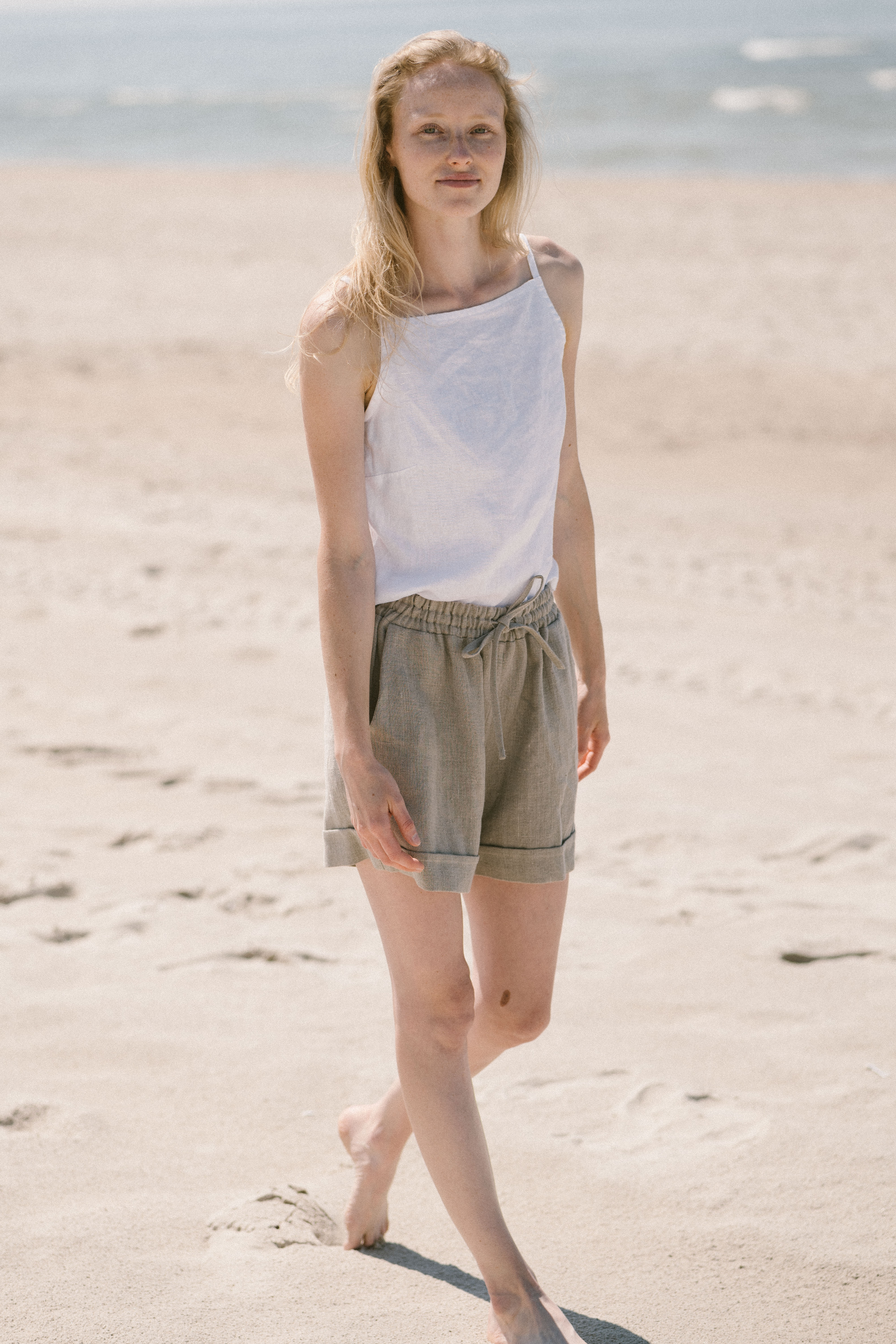 Heavy Linen Mini Shorts SH02 Old Linen Mill