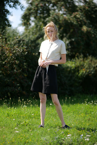 Heavy Linen Shorts Clover SH10 Old Linen Mill