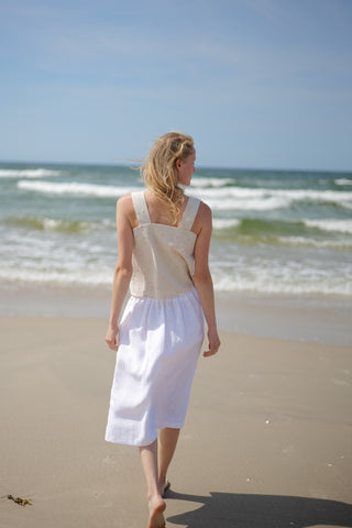 Heavy Linen Summer Midi Skirt Bloom SK03 Old Linen Mill