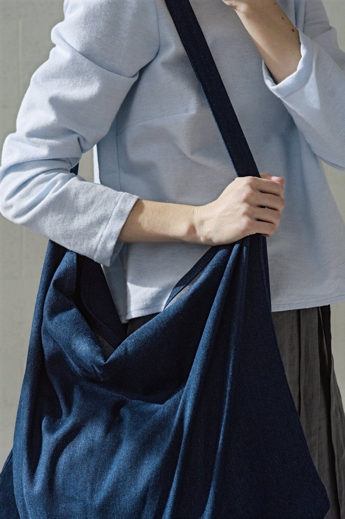 Heavy Linen Tote Bag with Pockets Old Linen Mill 