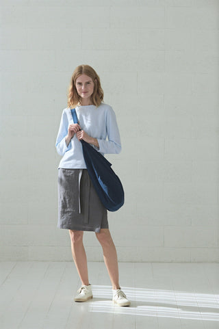 Heavy Linen Tote Bag with Pockets Old Linen Mill 
