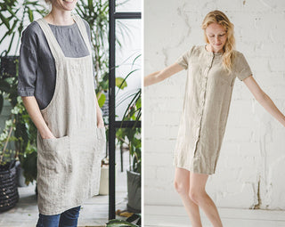 heavy beige linen color - Old Linen Mill