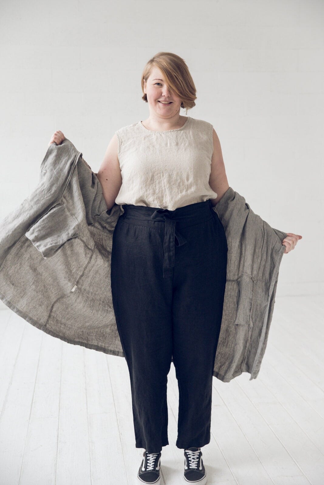 High Waisted Linen Pants Old Linen Mill 