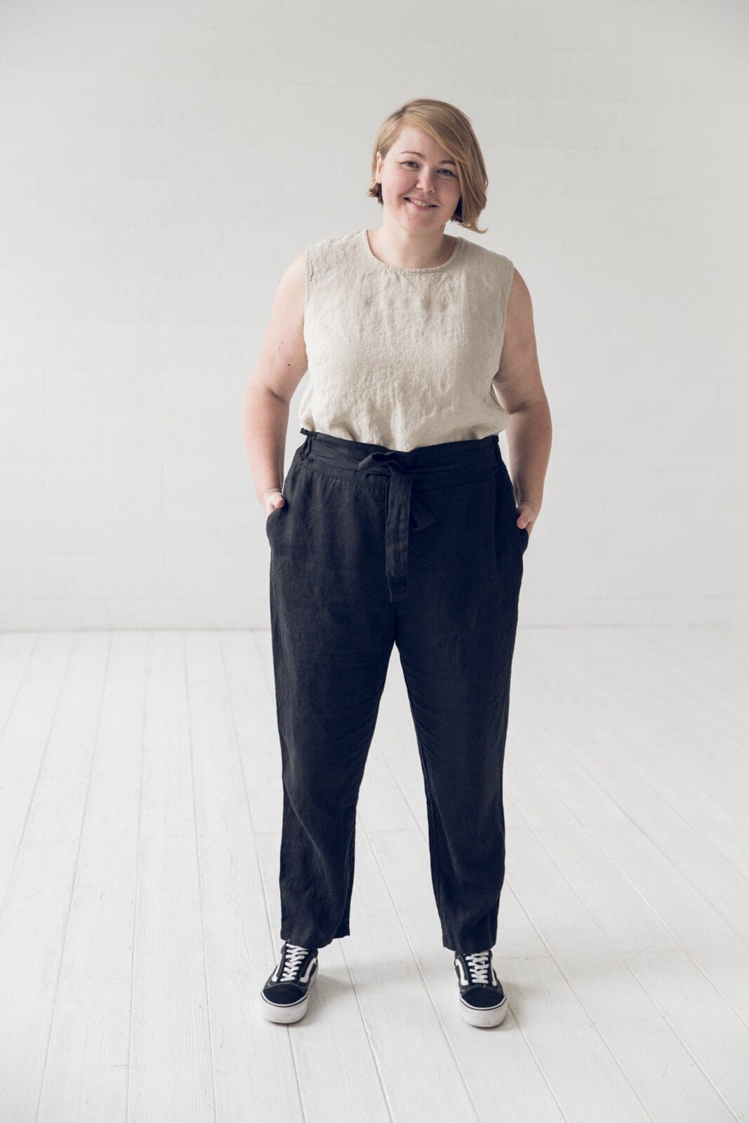 High Waisted Linen Pants Old Linen Mill 
