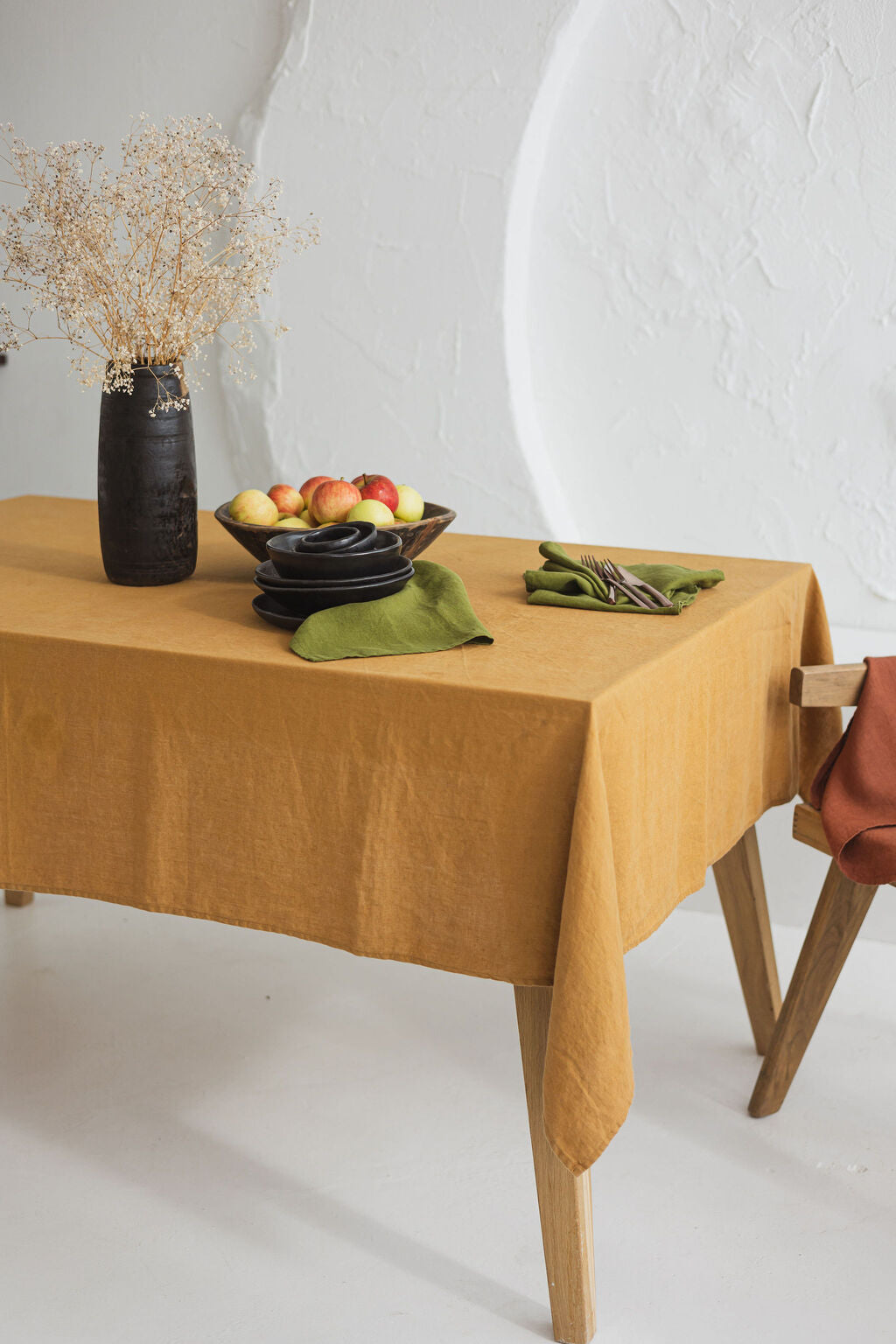 Honey Gold Linen Tablecloth – Various Sizes Old Linen Mill