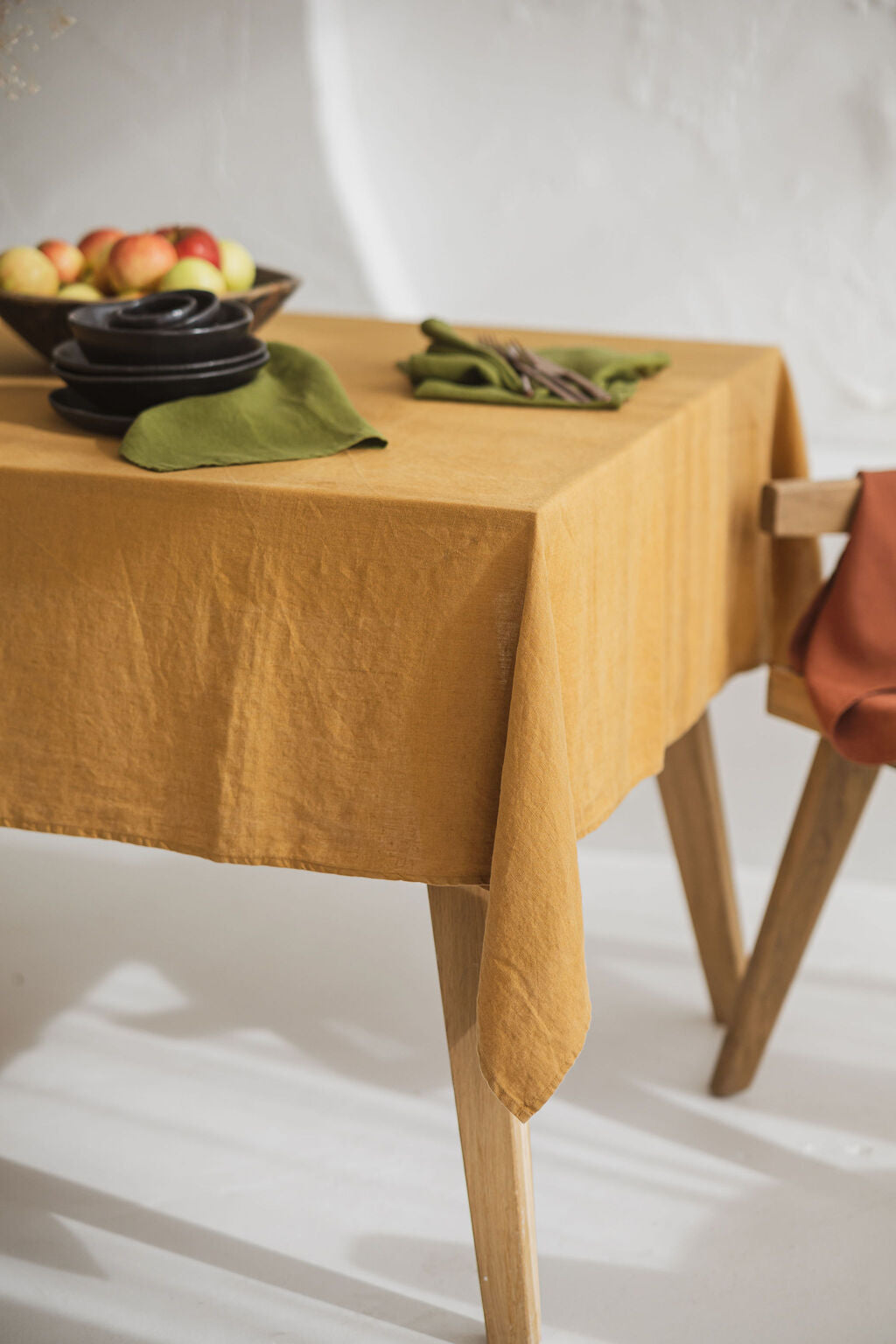 Honey Gold Linen Tablecloth – Various Sizes Old Linen Mill