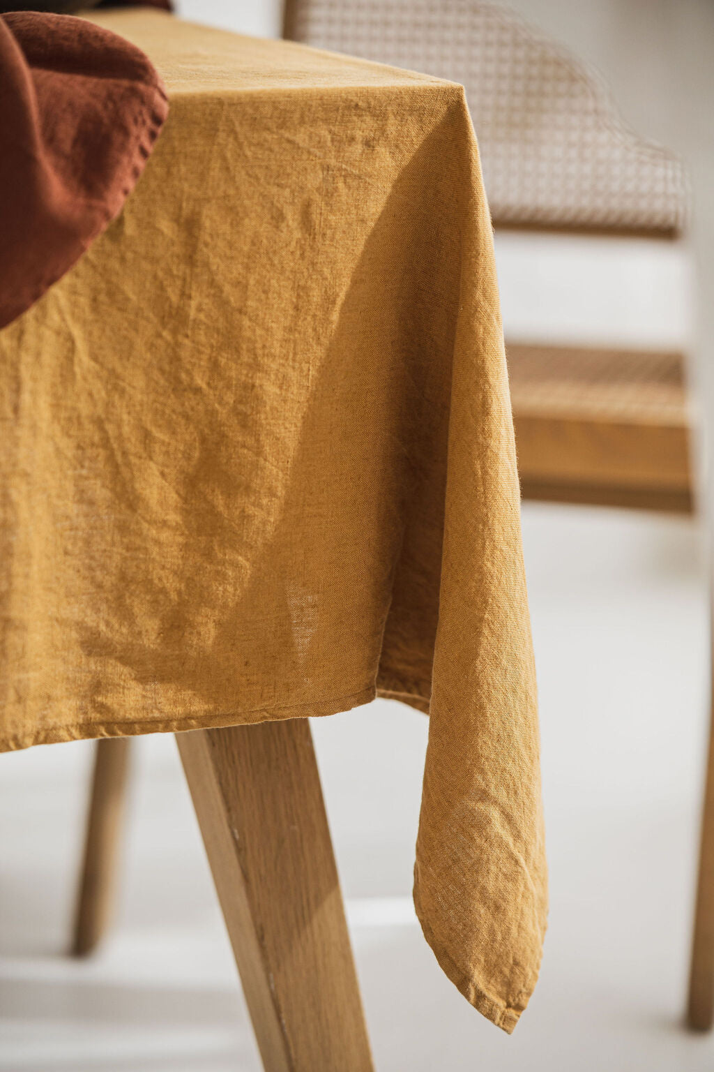Honey Gold Linen Tablecloth – Various Sizes Old Linen Mill