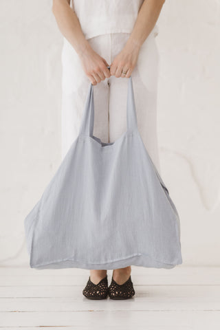 Ice Blue Linen Tote Bag Tote bag Ice Blue Old Linen Mill