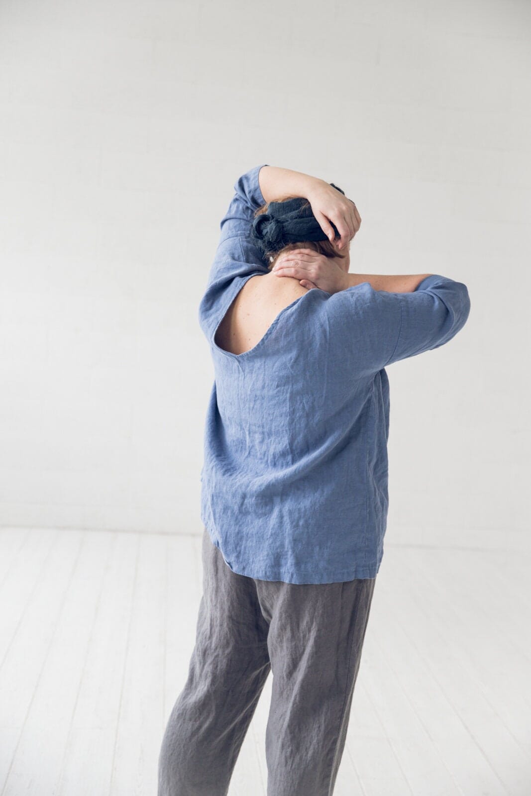 Kimono Linen Top Blouse Old Linen Mill 