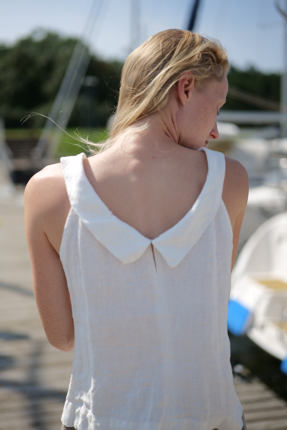 Light Linen Summer Top Jasmine T54 Old Linen Mill
