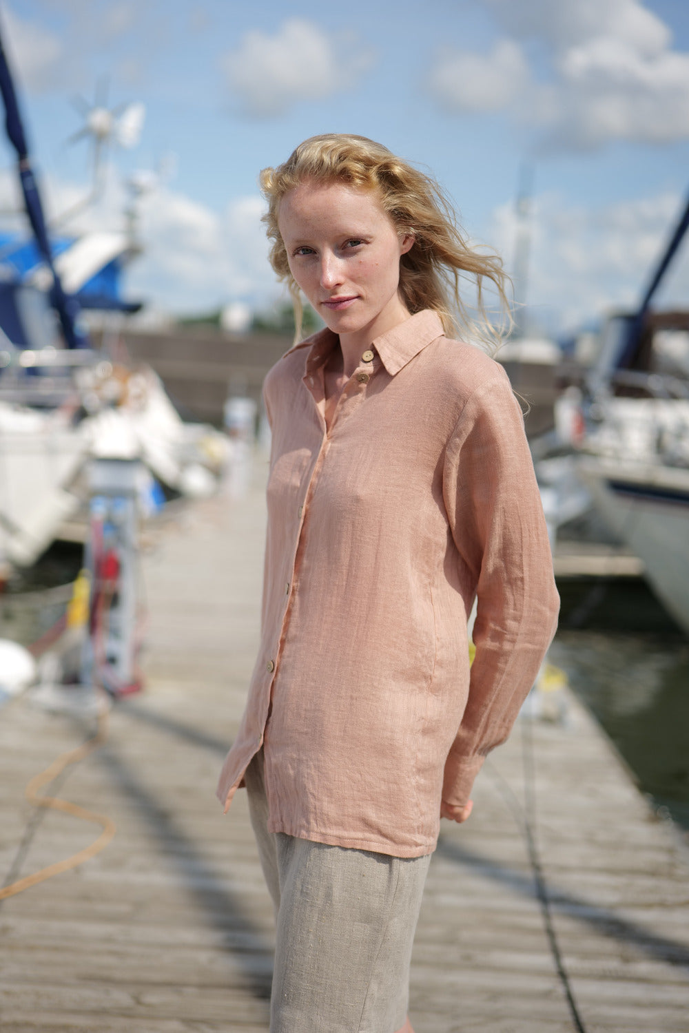 Light gauze linen shirt perfect for warm summer days
