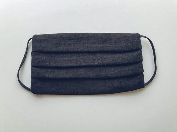 Linen Black Protective Washable Face Mask Old Linen Mill 