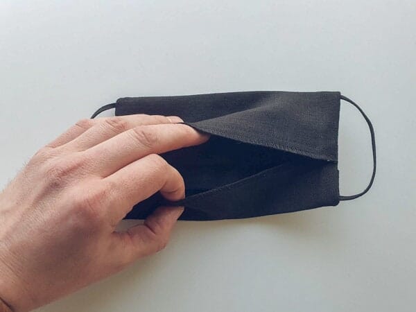 Linen Black Protective Washable Face Mask Old Linen Mill 