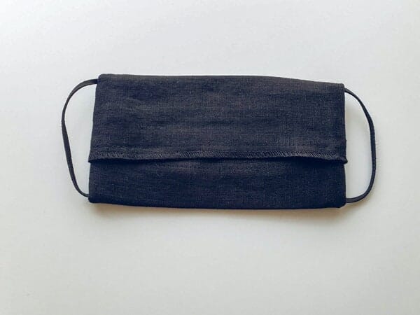Linen Black Protective Washable Face Mask Old Linen Mill 