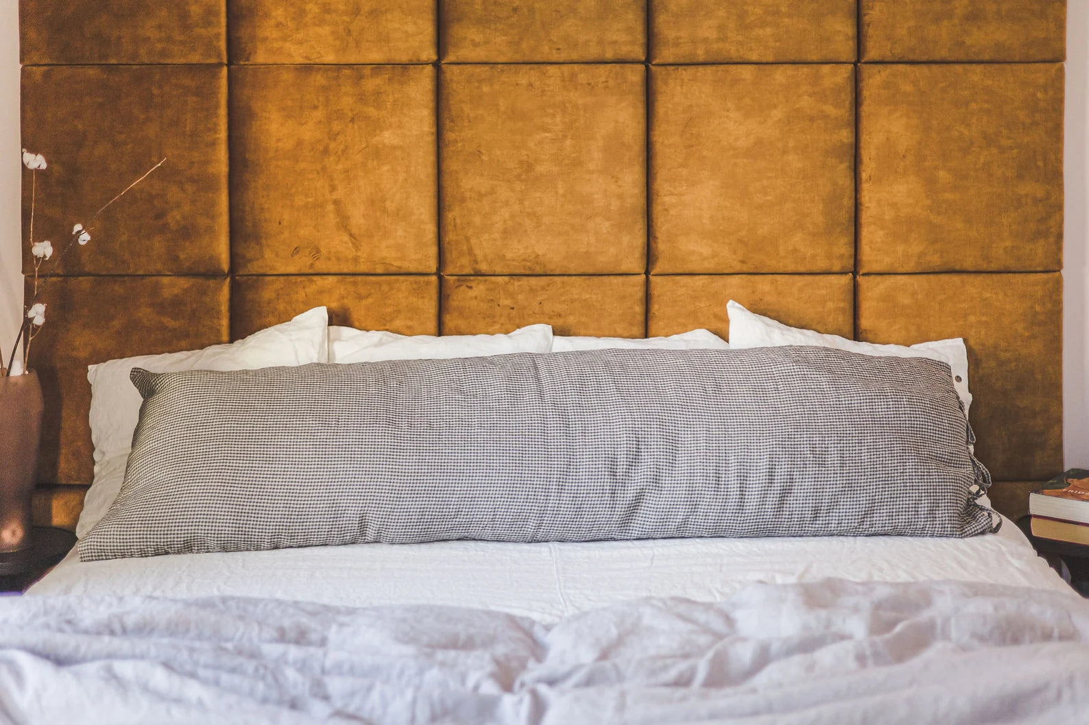 Linen Body Pillowcase with Ties In Various Colors Old Linen Mill