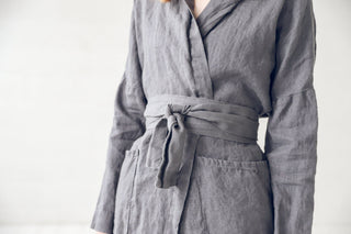 Linen Boho Jacket with Belt Old Linen Mill 