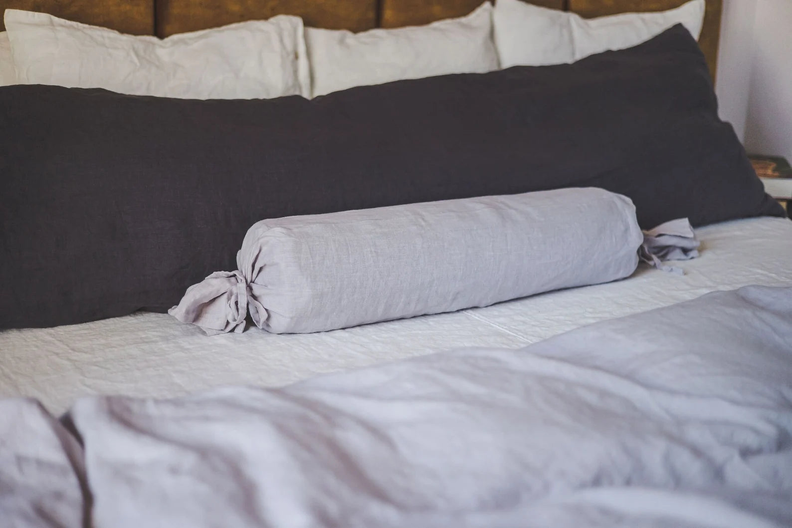 Linen Bolster Pillow Old Linen Mill