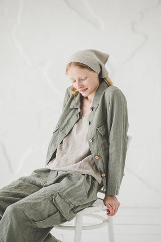 Linen Cargo Jacket Old Linen Mill 