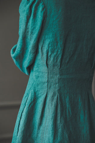 Linen Dress Buttons Down Old Linen Mill 
