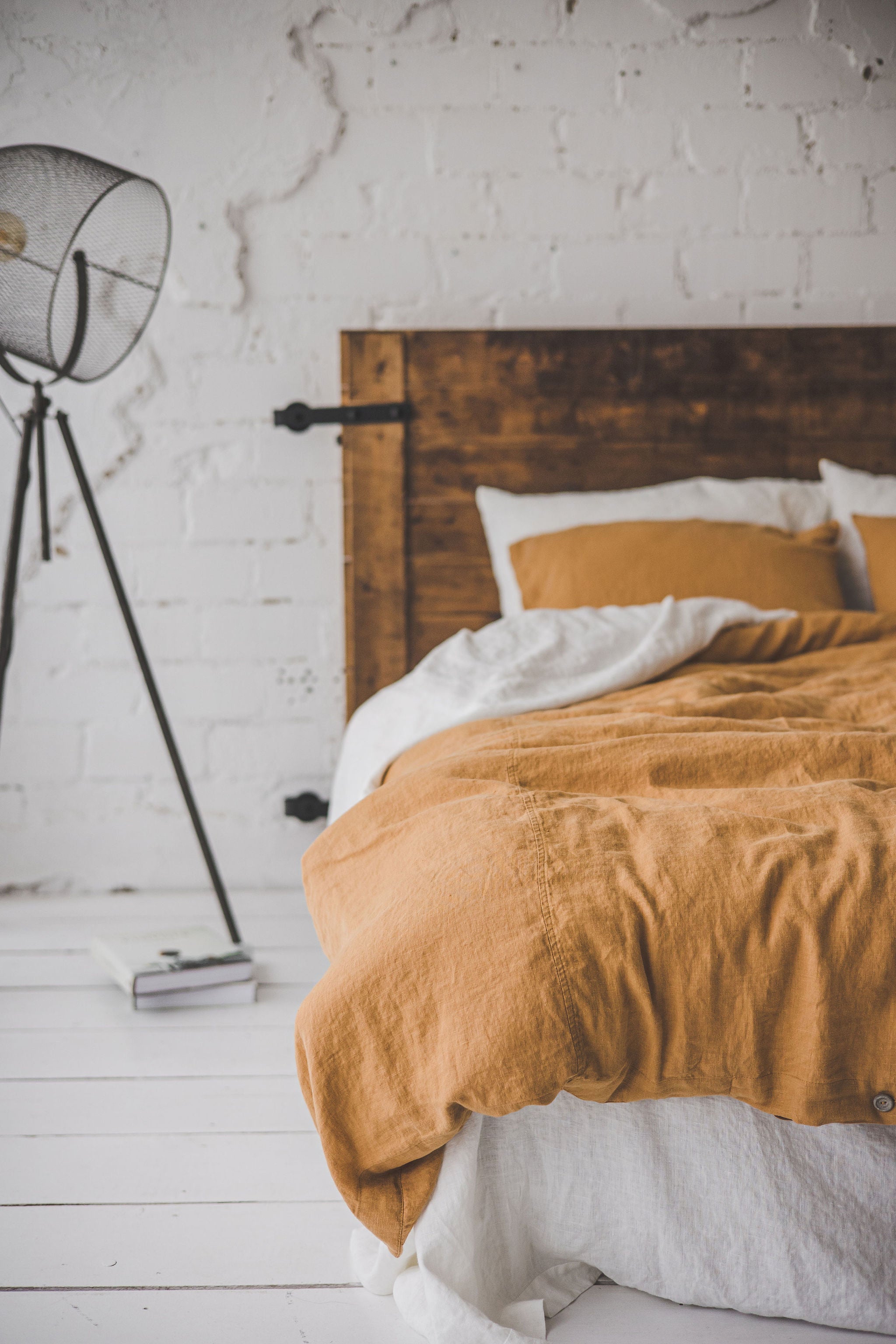 Linen Duvet Cover in Honey Gold / Gift Idea Old Linen Mill