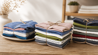 Linen Fabric Offcuts & Remnants Bundle Old Linen Mill