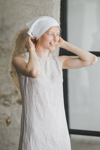 Linen Headscarf, Triangle Bandana HRS02 Old Linen Mill