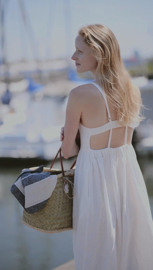 Linen Huckaback Beach Towel Natural Gray Striped Beach Towel Old Linen Mill