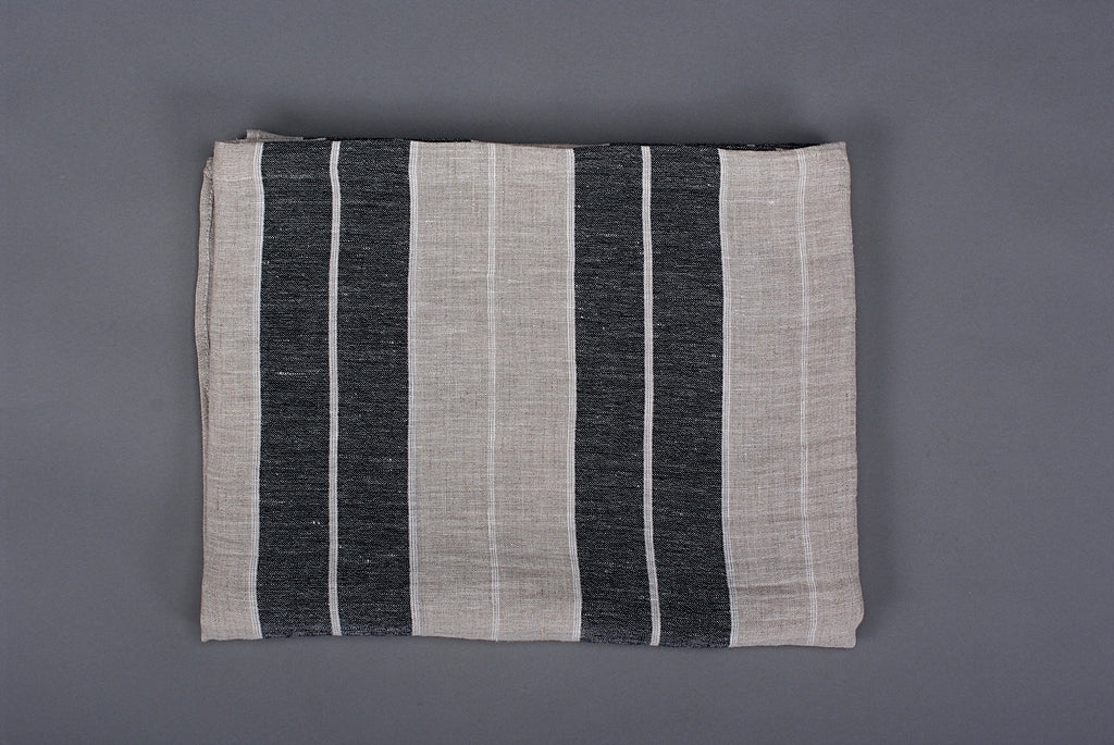 Linen Huckaback Beach Towel White Gray Striped, Linen Beach Towel (Copy) Beach Towel Old Linen Mill